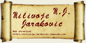 Milivoje Jaraković vizit kartica